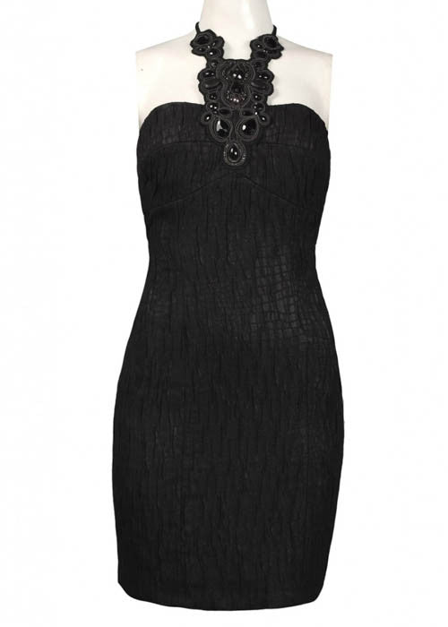 Muse Embellished Satin Dress Sz 8, 14 - iFIVE FASHIONHOUSE