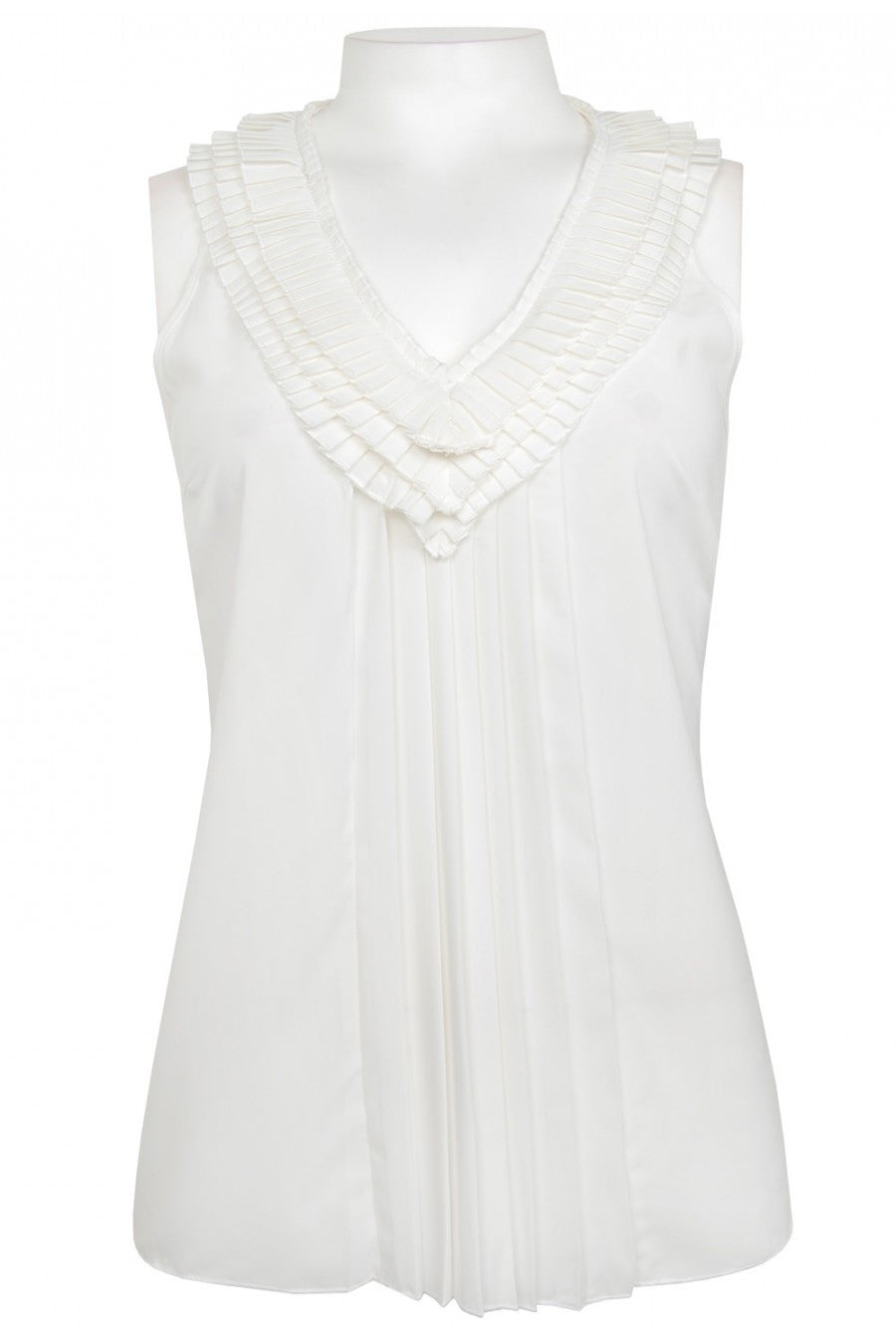 Spense Women's Ivory Pleated Jersey Top Sz M