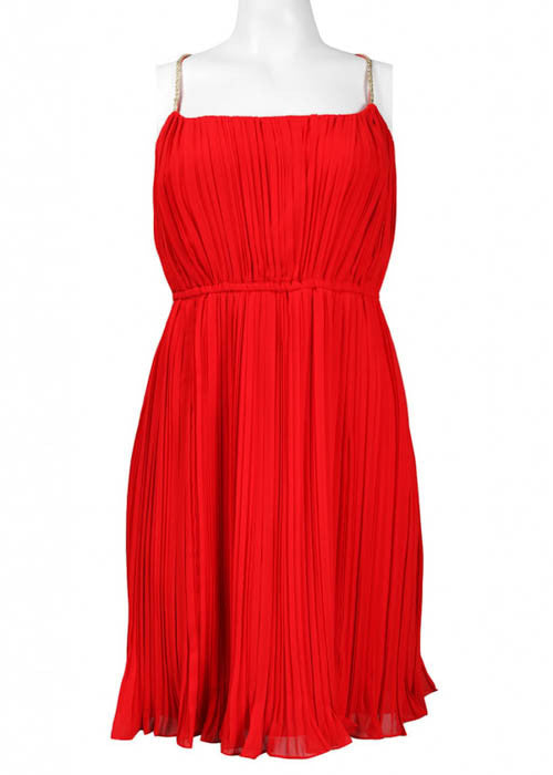 Suzi Chin Women's Pleated Chiffon Dress, USA Size 4, 16 - iFIVE FASHIONHOUSE