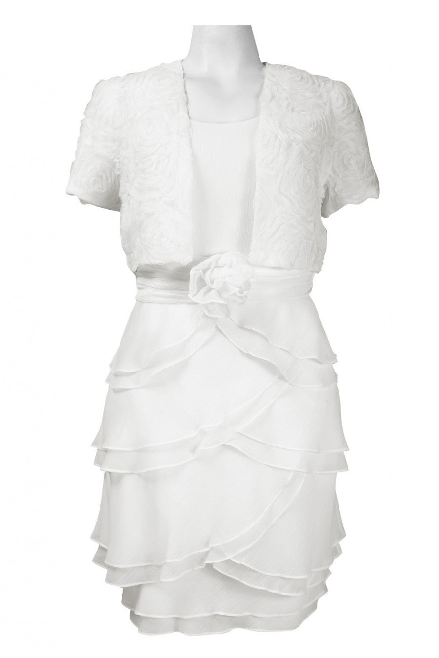 Ursula of Switzerland Women's Pleated Chiffon Plus Dress Set Sz 16, 18 - iFIVE FASHIONHOUSE