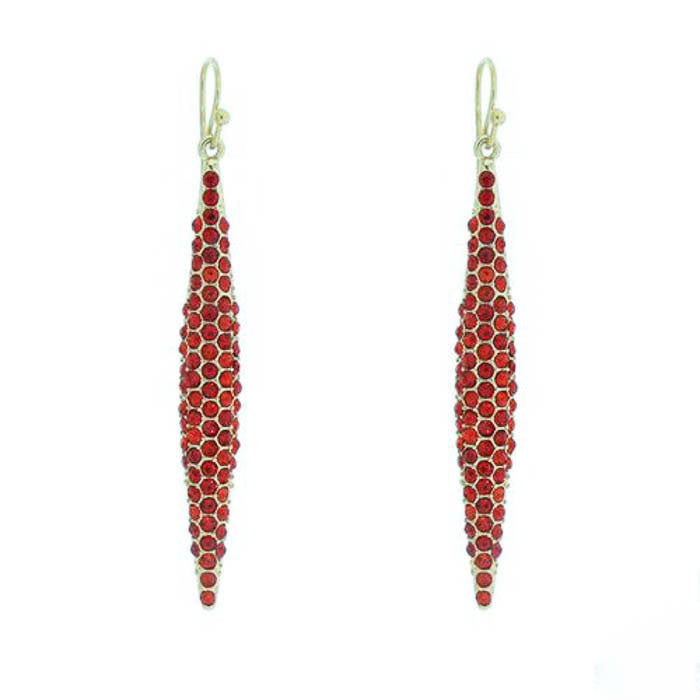 Women's Dropped Spike Earrings Red - iFIVE FASHIONHOUSE