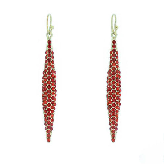 Women's Dropped Spike Earrings Red - iFIVE FASHIONHOUSE