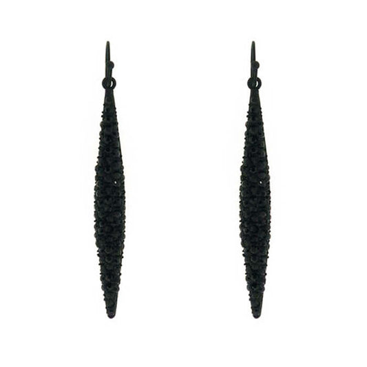 Women's Dropped Spike Earrings Black - iFIVE FASHIONHOUSE