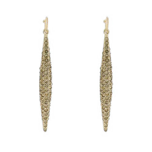 Women's Dropped Spike Earrings Pave Gold - iFIVE FASHIONHOUSE