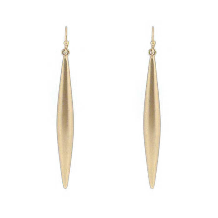 Women's Dropped Spike Earrings Unpolished Gold - iFIVE FASHIONHOUSE