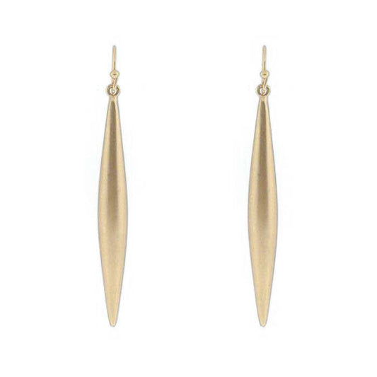 Women's Dropped Spike Earrings Unpolished Gold - iFIVE FASHIONHOUSE