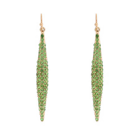 Women's Dropped Spike Earrings Green - iFIVE FASHIONHOUSE